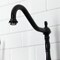 Kingston Brass Bridge Kitchen Faucet with Brass Sprayer, Matte Black KS7750BALBS - alternate 3